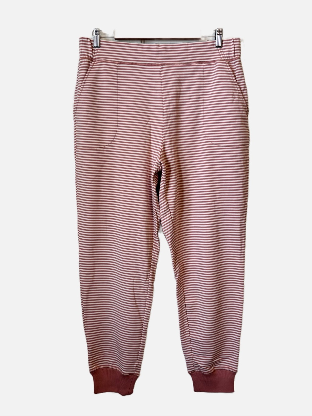 Garnet Hill Cotton Tencel Striped Jogger Pants Women’s Large